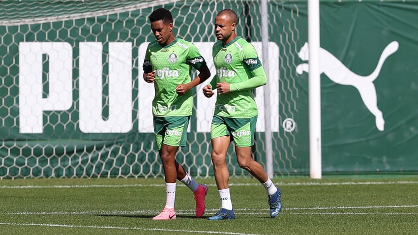 Estêvão e Mayke – treino Palmeiras