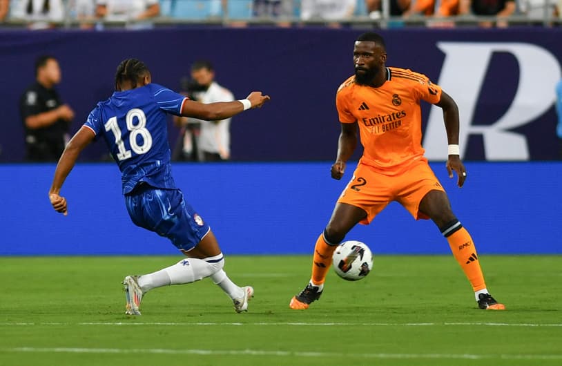 Nkunku e Rudiger - Real Madrid x Chelsea - Pré-temporada