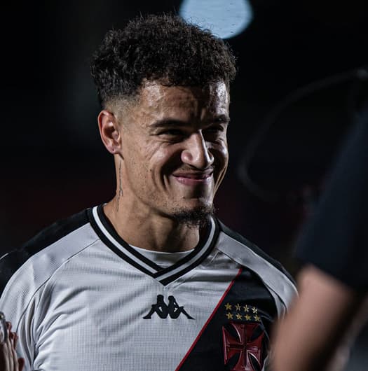 Contratação badalada do Vasco na última janela, Phillipe Coutinho é desfalque no jogo decisivo da Copa do Brasil. Foto: Isabela Azine/AGIF