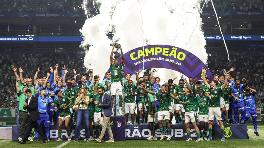 No último jogo entre Palmeiras e Cruzeiro, o Verdão venceu o rival mineiro e faturou o Brasileirão Sub-20 (Foto: Fabio Menotti/Palmeiras/by Canon)