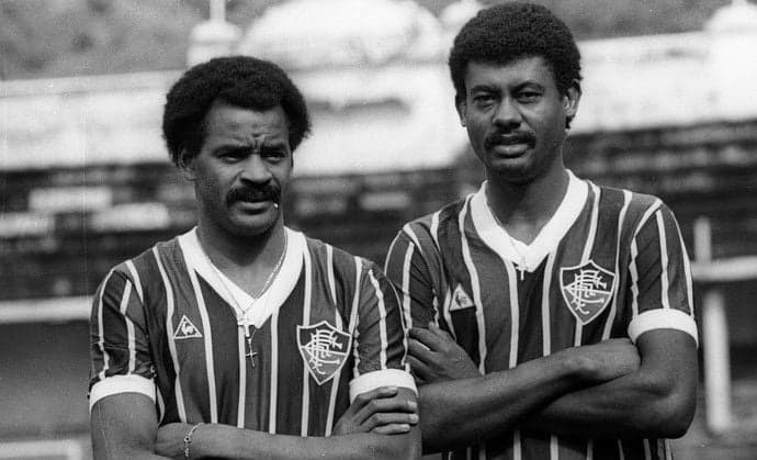 Assis (à esquerda) e Washington (à direita) estão empatados como jogadores com mais títulos pelo Fluminense (Foto: Reprodução)