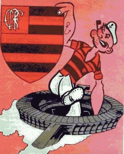 O primeiro mascote do Flamengo foi o Popeye; Urubu só surgiu depois. Veja os mascotes do Flamengo