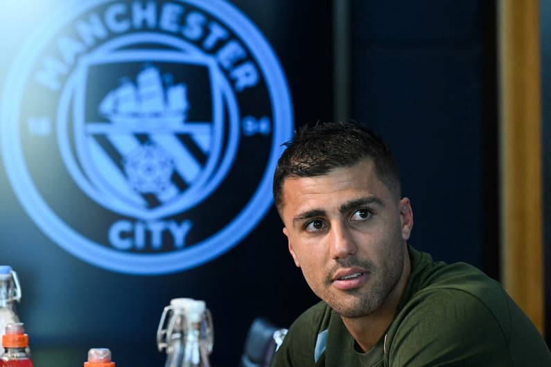 Rodri se mostrou ser contra o calendário novo da Champions logo na primeira rodada (Foto: Oli SCARFF / AFP)