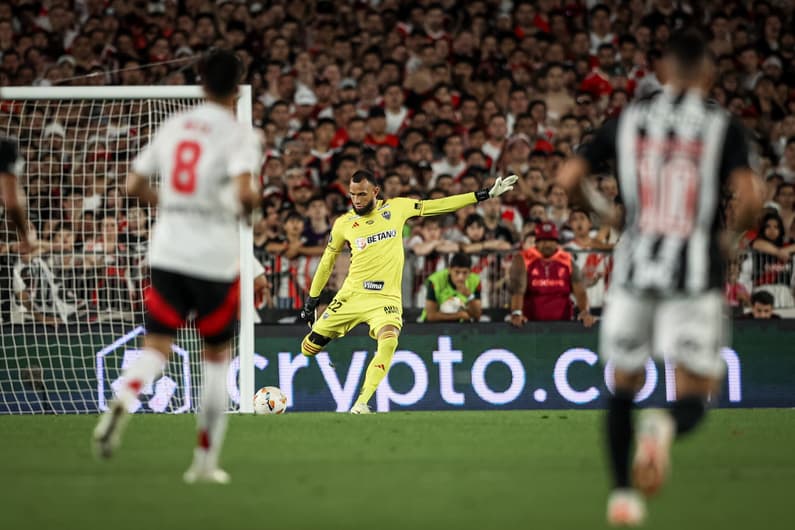 Everson, do Atlético-MG, foi eleito o melhor jogador da partida contra o River Plate pela Conmebol (Fotos: Pedro Souza / Atlético)