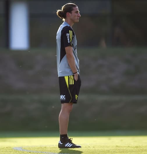 Tecnico Filipe Luis em treino do Flamengo (foto: instagram do Flamengo)