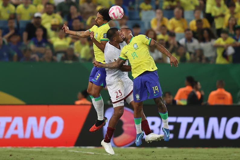 Brasil x Venezuela na Arena Pantanal, em Cuiabá.