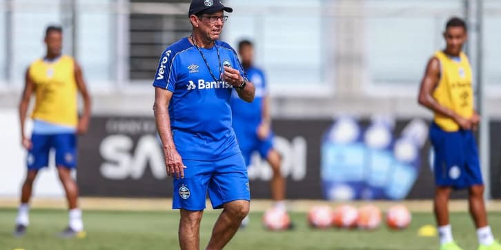 Signorelli comandou o Grêmio em 2019, quando Renato realizada curso da CBF (Foto: Lucas Uebel/Grêmio FBPA)