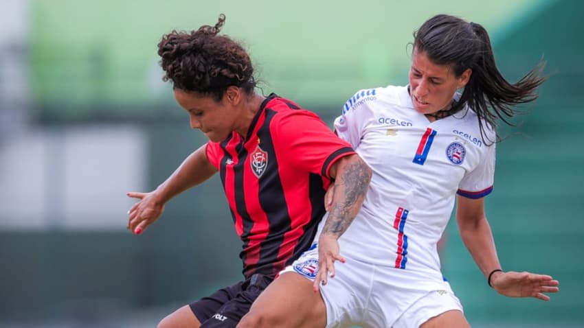 Bahia foi mais preciso no ataque durante os 90 minutos e largou em vantagem na ida da final no Baiano Feminino