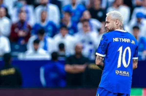 Neymar em ação com a camisa do Al-Hilal pela Champions da Ásia (Foto: Reprodução/Instagram)