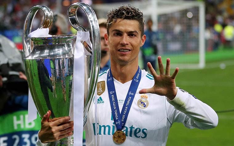 Cristiano Ronaldo conquistou quatro Champions Leagues com o Real Madrid (Foto: AFP)