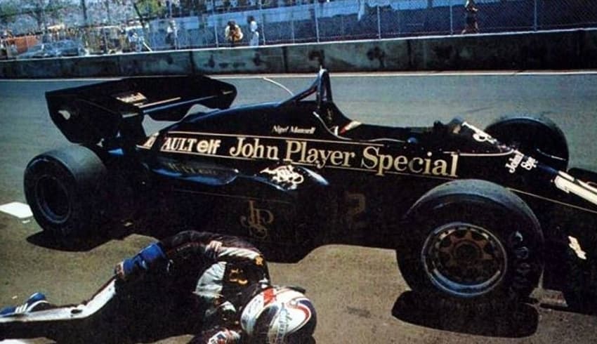 Por conta do forte calor, Nigel Mansell não aguentou e acabou desmaiando na F1 1984 (Foto: Reprodução)