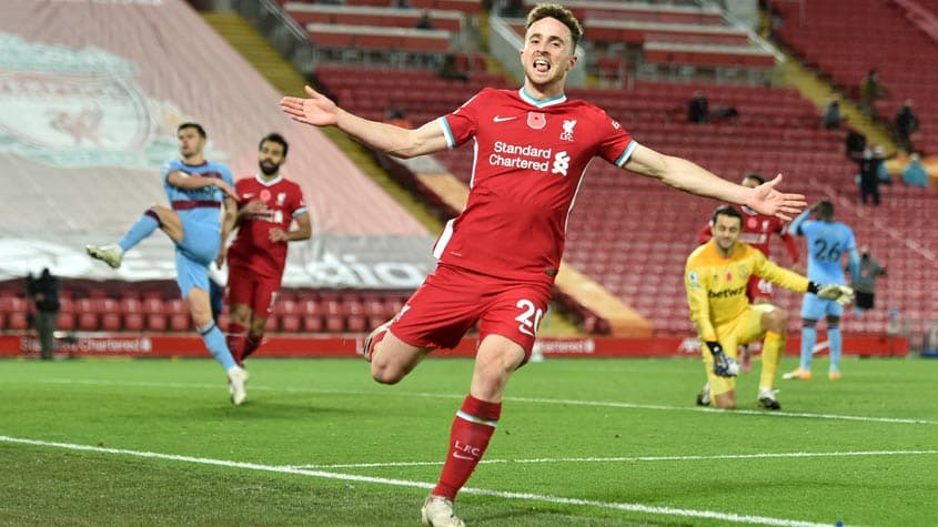 Diogo Jota pelo Liverpool