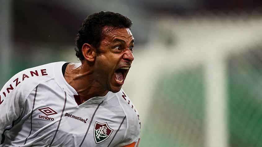 Fred, ídolo do Fluminense, comemorando gol contra o Fortaleza (Foto: Lucas Merçon/Fluminense)