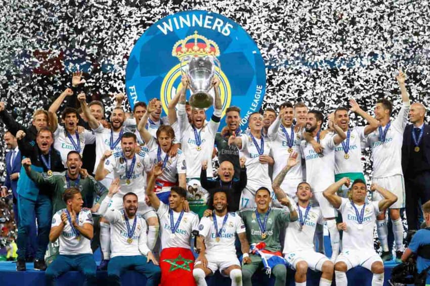O Real Madrid foi tricampeão da Champions League sob o comando de Zinedine Zidane (Foto: Reprodução)