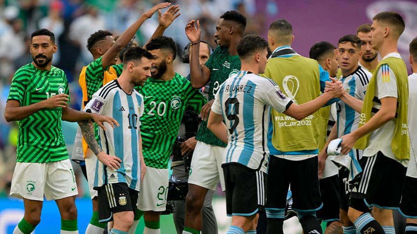 Argentina após derrota na estreia da Copa do Mundo do Catar, para Arábia Saudita (JUAN MABROMATA / AFP)