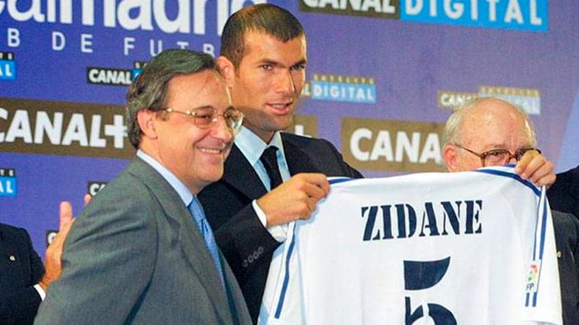 Zidane em apresentação no Real Madrid (Foto: Divulgação / Site Oficial Real Madrid)