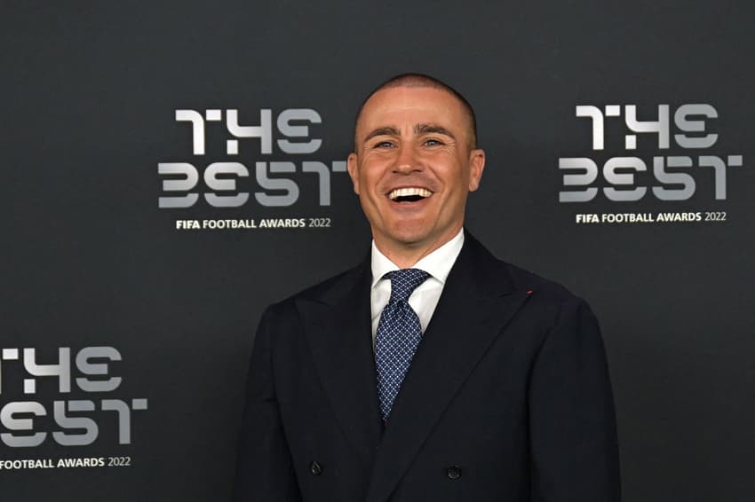Fabio Cannavaro em premiação do The Best da Fifa (Foto: Franck Fife/AFP)