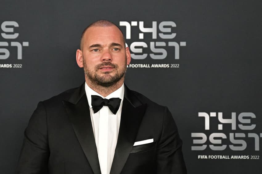 Sneijder na premiação do prêmio Fifa The Best, em 2023 (Foto: Franck Fife/AFP)