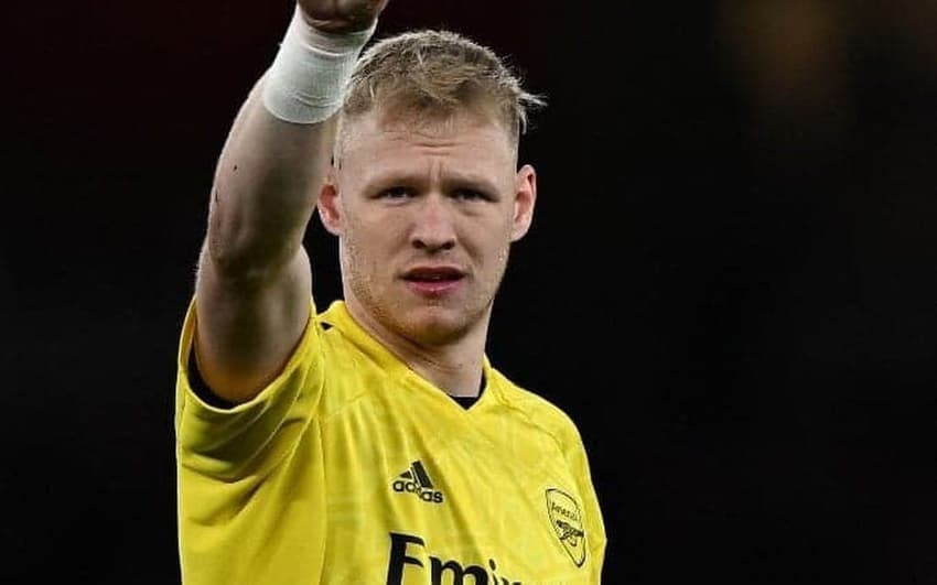 Ramsdale em ação pelo Arsenal