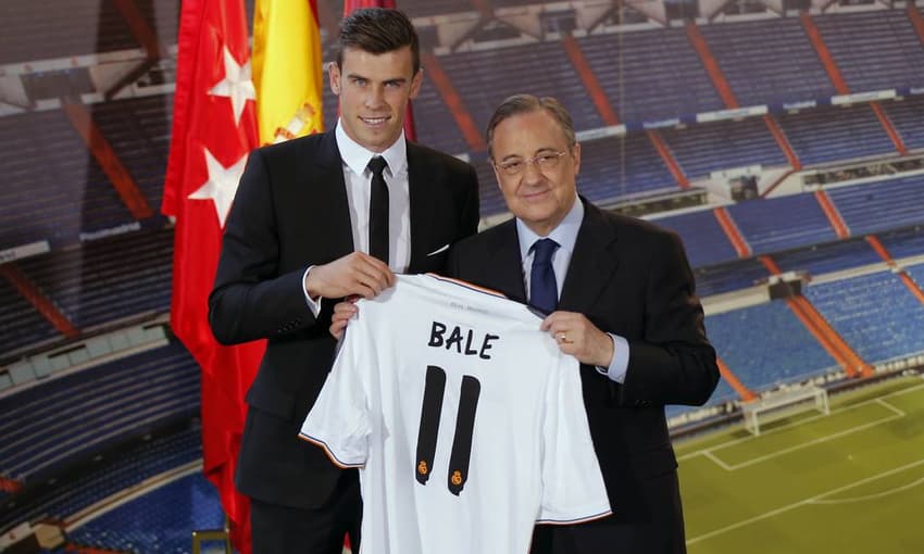 Gareth Bale em apresentação no Real Madrid (Foto: Divulgação/Real Madrid)