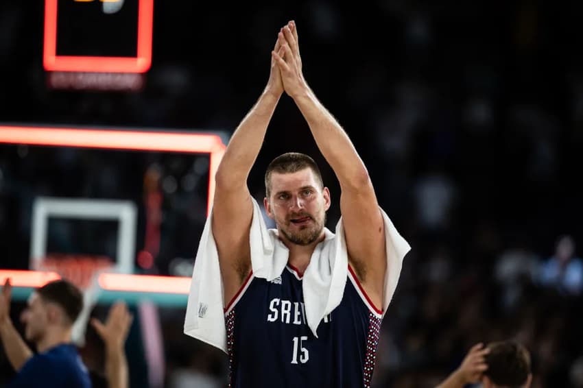 Destaque da NBA, Nikola Jokic após jogo da Sérvia (Foto: Divulgação / FIBA)