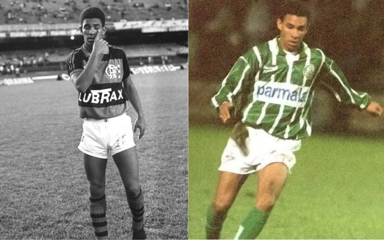 Djalminha em ação por Flamengo e Palmeiras (Foto: Acervo/Lance!)