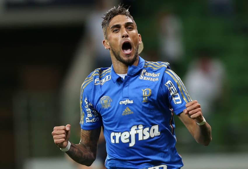 Rafael Marques festeja no Allianz Parque (foto: Cesar Greco/Ag Palmeiras)