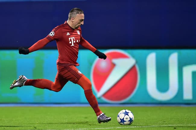 Ribéry foi titular contra o Dínamo Zagreb (Foto: Andrej Isakovic / AFP)