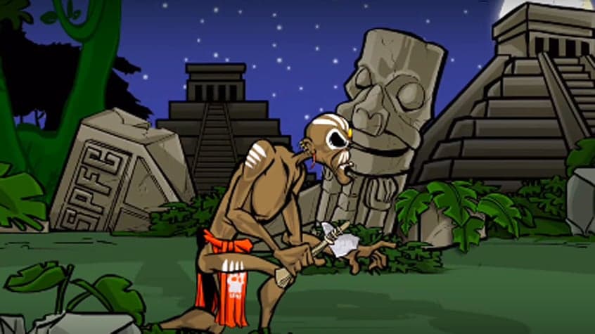 HOME - Clipe do Iron Maden com símbolo do São Paulo (Foto: Reprodução)