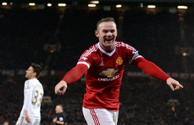 Rooney marcou de letra (Foto: Oli Scarff / AFP)