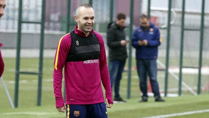 Iniesta - Treino do Barcelona