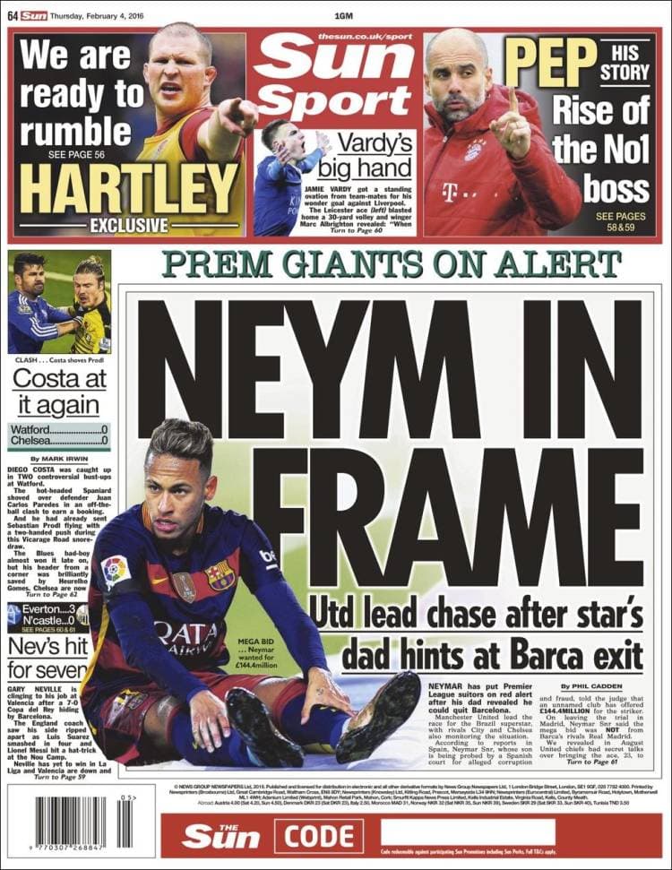 Neymar - Capa The Sun