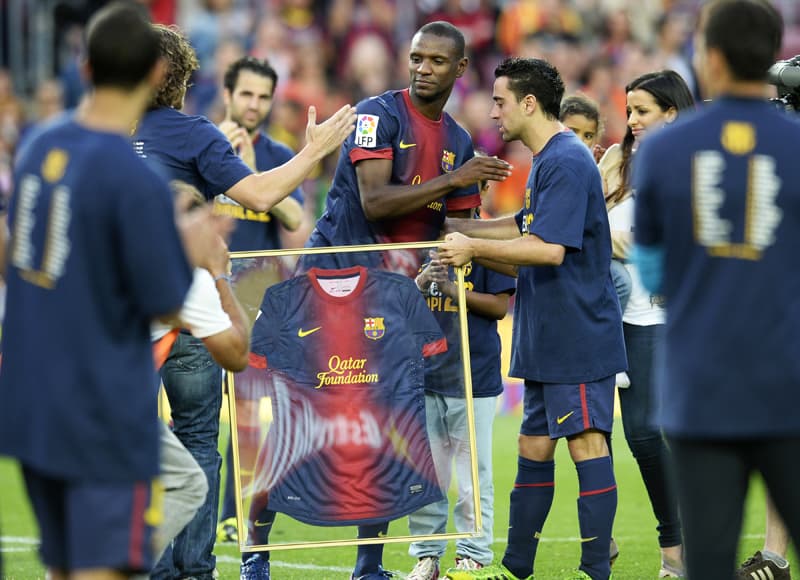 Barcelona x Malaga - Abidal (Foto: Lluis Gene/ AFP)