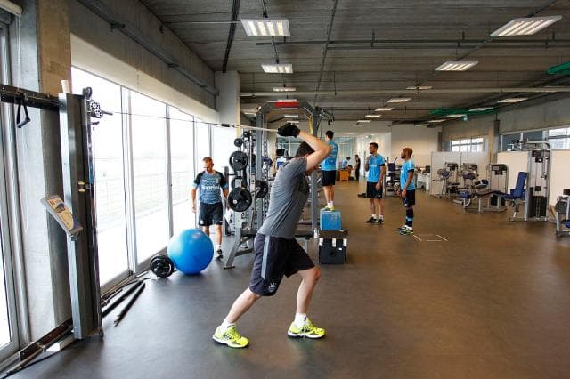 Grêmio faz treino em academia no CT Luiz Carvalho (Foto: Lucas Uebel / Grêmio FBPA)