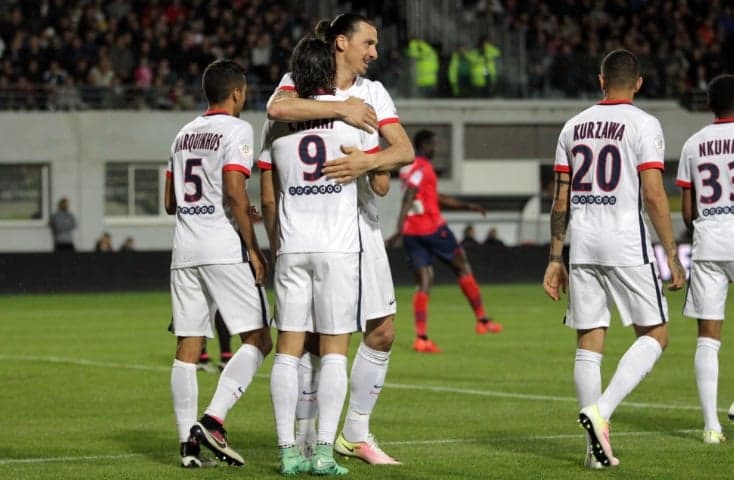 Ibrahimovic e Cavani - Ajaccio x PSG