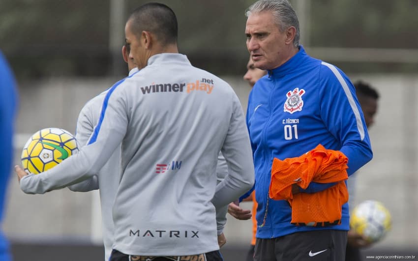 Lucca e Tite durante treino (Foto: Daniel Augusto Jr)