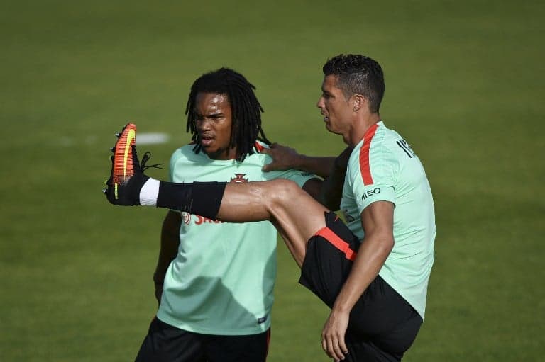 Renato Sanches e Cristiano Ronaldo