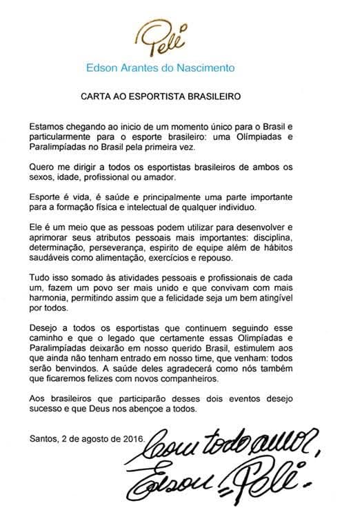 Carta Pelé