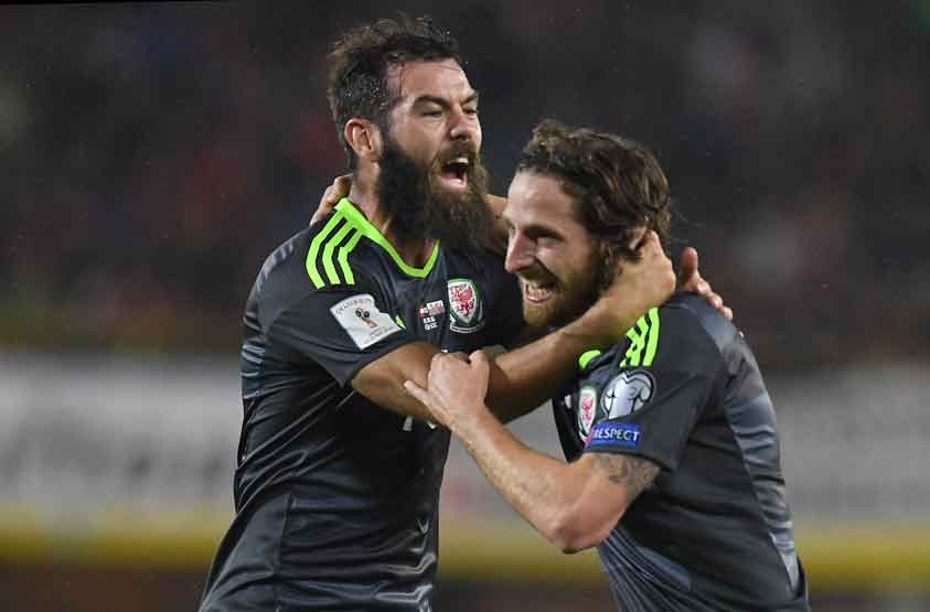 Ledley e Allen - Austria x Pais de Gales