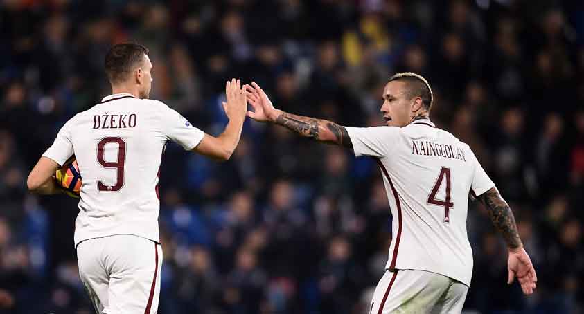 Dzeko e Nainggolan - Sassuolo x Roma