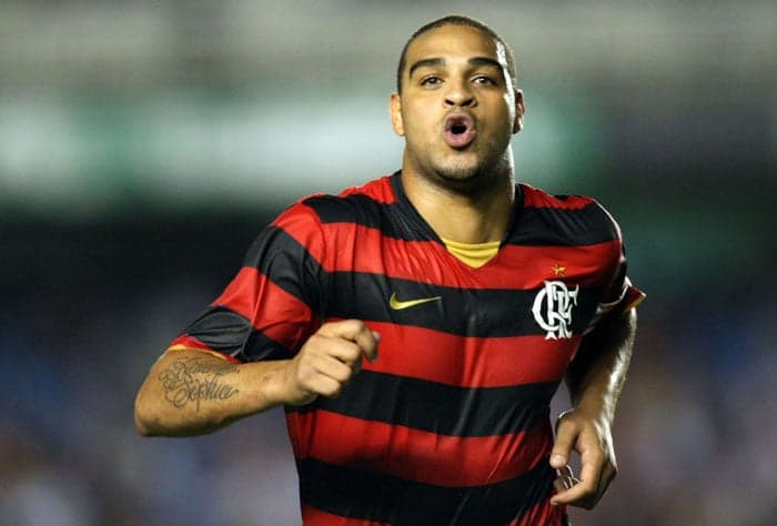 Adriano conquistou o Campeonato Brasileiro de 2009 pelo Flamengo ao lado de Léo Moura