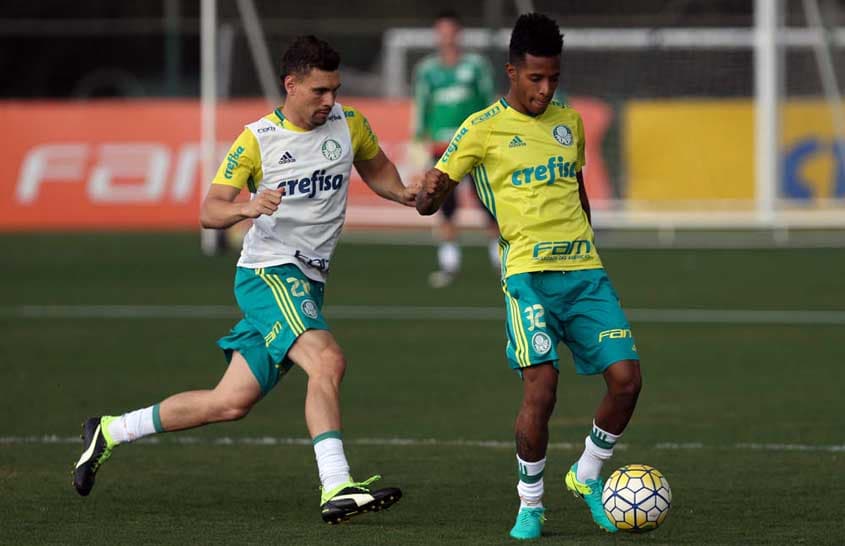 Moisés e Tche Tche no Treino no Palmeiras