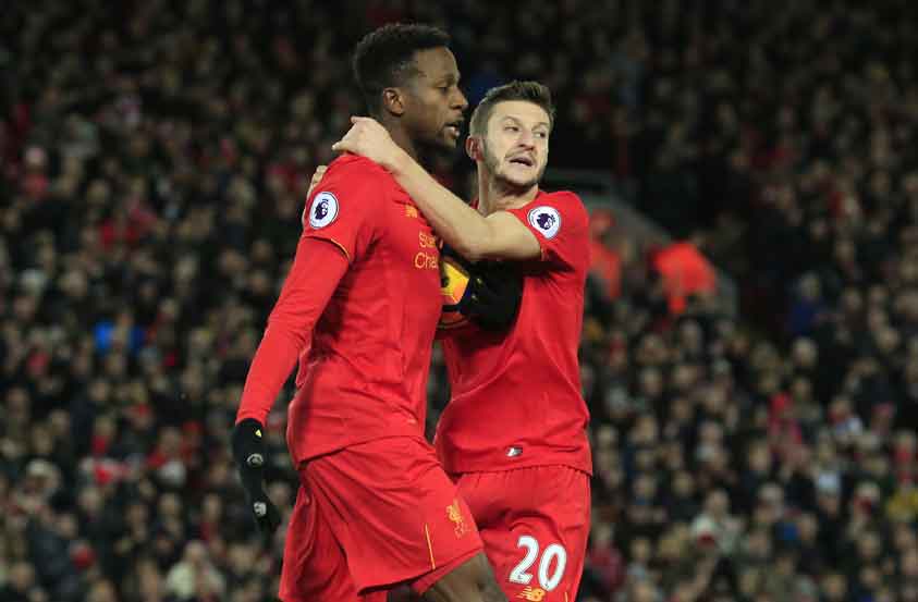 Origi e Lallana - Liverpool x West Ham