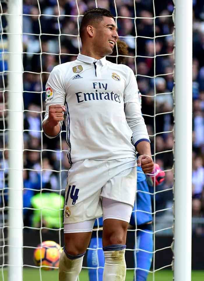 Real Madrid x Granada - Casemiro comemorando