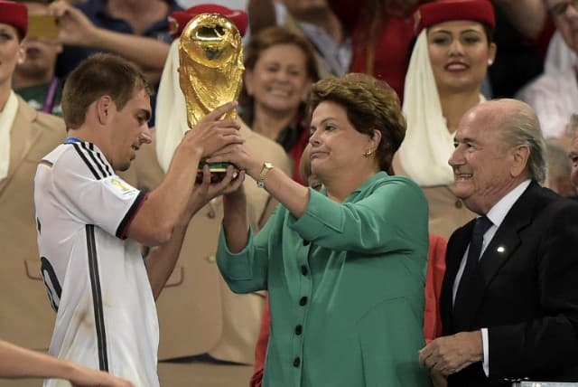 Lahm e Dilma Rousseff