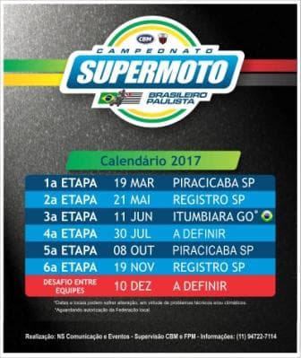 calendário supermoto