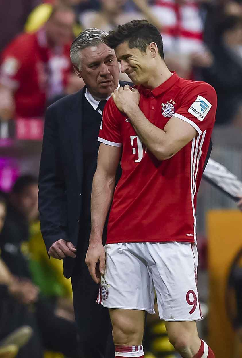 Lewandowski e Ancelotti - Bayern de Munique x Borussia Dortmund