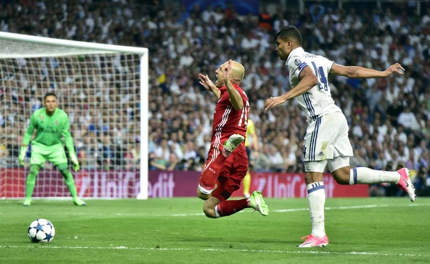 Robben e Casemiro - Real Madrid x Bayern de Munique