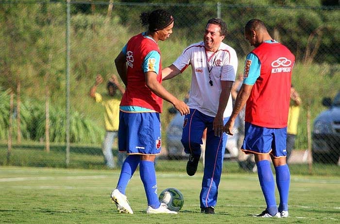 Vanderlei Luxemburgo - Com Ronaldinho Gaúcho em 2012 no Flamengo