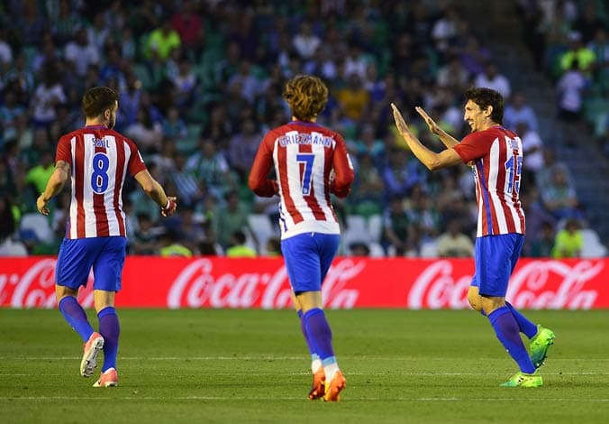 Saúl, Griezmann e Savic - Betis x Atlético de Madrid